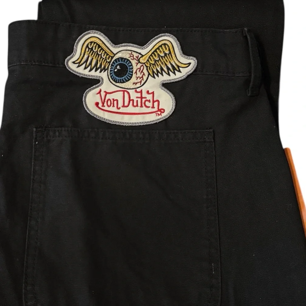 Von Dutch Jeans Double Knee Carpenter Flying Eyeball Patch Men’s Size 38X30